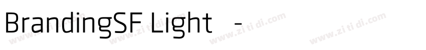 BrandingSF Light 亮体字体转换